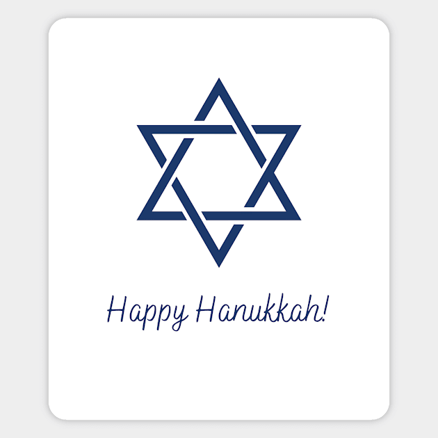 Holiday Collection - Happy Hanukkah (Blue) Magnet by Tanglewood Creations